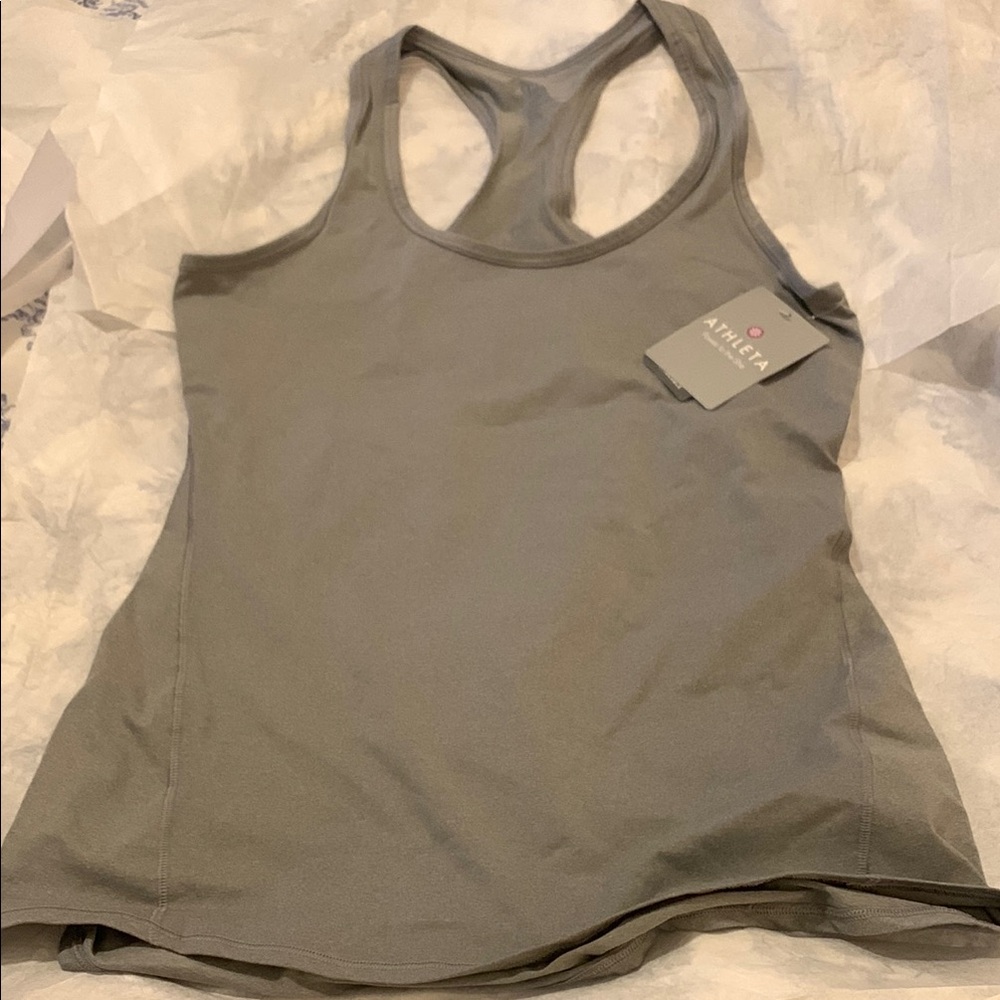 Athleta Gray Racerback Tank Top